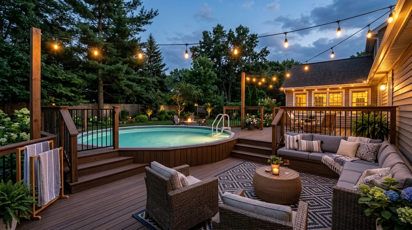 Stone Border Pool Layout
